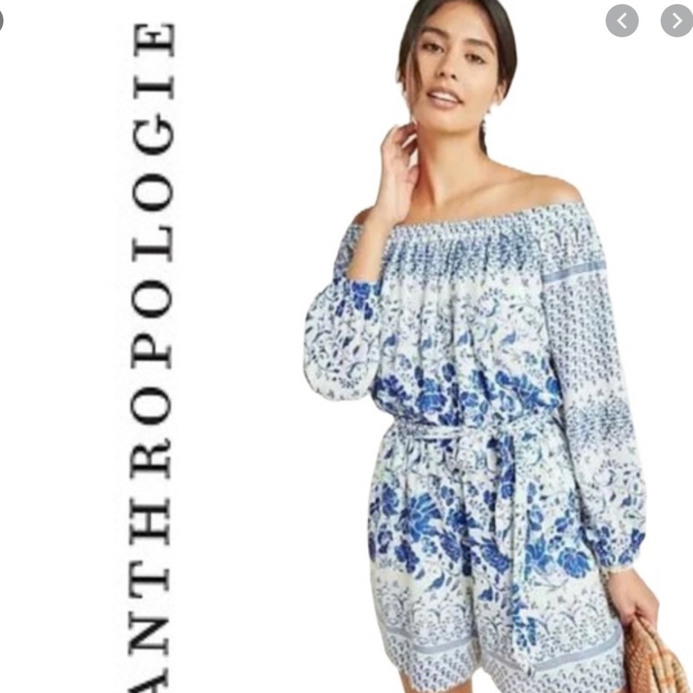 Anthropology Clemente Off Shoulder Romper